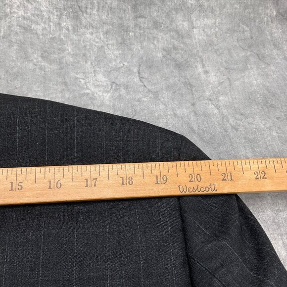 Palm Beach Suit Men 44R/36W x 30L Gray Pinstripe Wool Classic Career 2pc  VTG - Picture 6 of 16